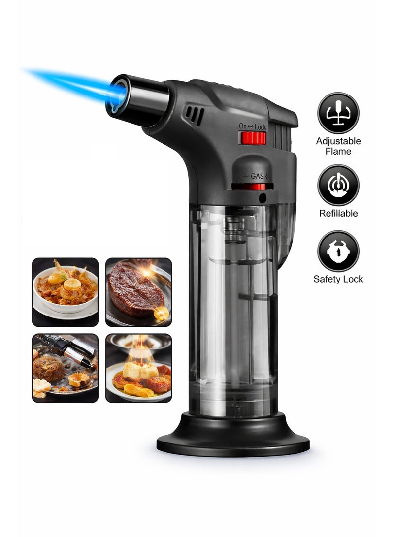 جت ولاعة غاز قابلة لإعادة التعبئة من جيت فليم للمطبخ - ولاعة جيب مقاومة للرياح للشواء، وإشعال النار، وإشعال الشموع، سهلة الاستخدام - Image 1